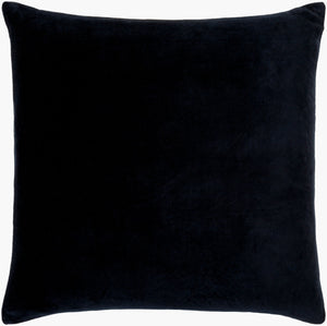 Surya Cotton Velvet Accent Pillow - 18" Plush Decorative Cushion For Modern Home Elegance & Comfort Black Cotton,Cotton Cv065-2222p