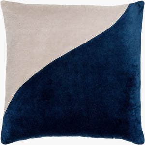 Surya Cotton Velvet Accent Pillow - 18" Plush Decorative Cushion For Modern Home Elegance & Comfort Navy Cotton,Cotton Cv066-2020