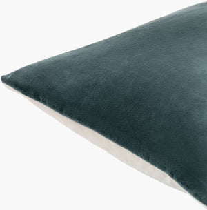 Surya Cotton Velvet Accent Pillow - 18" Plush Decorative Cushion For Modern Home Elegance & Comfort Teal Cotton,Cotton Cv067-1818