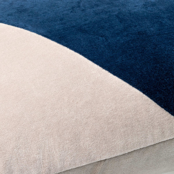 Surya Cotton Velvet Accent Pillow - 18" Plush Decorative Cushion For Modern Home Elegance & Comfort Dark Blue Cotton,Cotton Cv068-2020