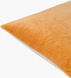 Surya Cotton Velvet Accent Pillow - 18" Plush Decorative Cushion For Modern Home Elegance & Comfort Camel Cotton,Cotton Cv069-2222d