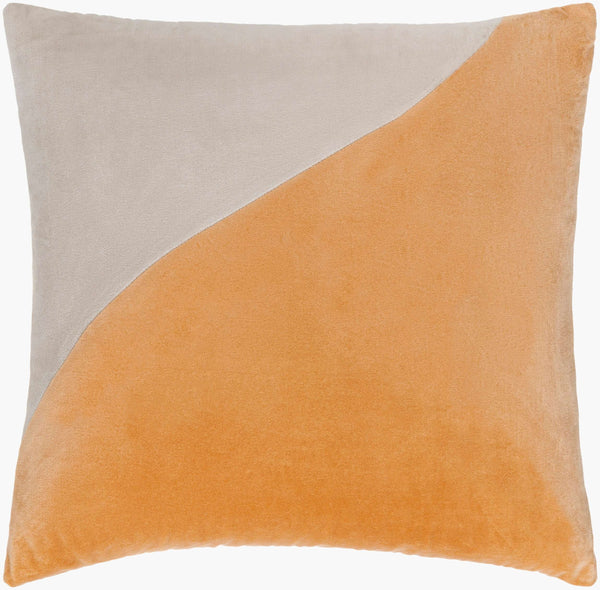 Surya Cotton Velvet Accent Pillow - 18" Plush Decorative Cushion For Modern Home Elegance & Comfort Camel Cotton,Cotton Cv069-1818