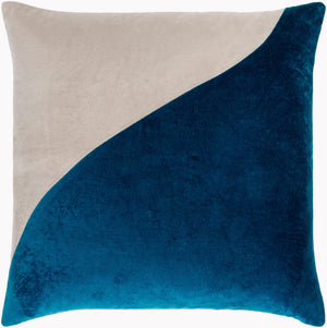 Surya Cotton Velvet Accent Pillow - 18" Plush Decorative Cushion For Modern Home Elegance & Comfort Teal Cotton,Cotton Cv070-2222