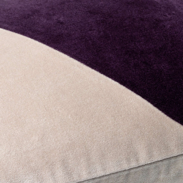 Surya Cotton Velvet Lumbar Pillow 13"L X 19"W – Plush, Minimalist Elegance For Stylish Home Décor Plum Cotton,Cotton Cv073-1320