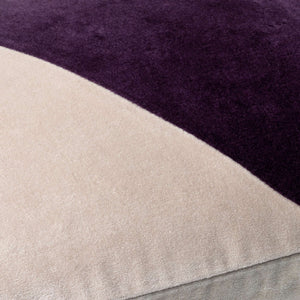 Surya Cotton Velvet Accent Pillow - 18" Plush Decorative Cushion For Modern Home Elegance & Comfort Plum Cotton,Cotton Cv073-2020