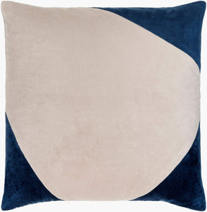 Surya Cotton Velvet Accent Pillow - 18" Plush Decorative Cushion For Modern Home Elegance & Comfort Navy Cotton,Cotton Cv075-2020
