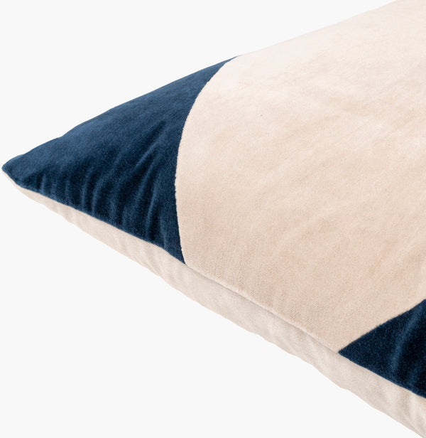 Surya Cotton Velvet Accent Pillow - 18" Plush Decorative Cushion For Modern Home Elegance & Comfort Navy Cotton,Cotton Cv075-2222p