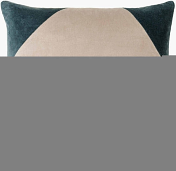 Surya Cotton Velvet Accent Pillow - 18" Plush Decorative Cushion For Modern Home Elegance & Comfort Teal Cotton,Cotton Cv076-2222d