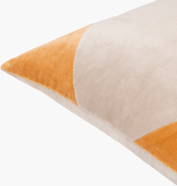 Surya Cotton Velvet Accent Pillow - 18" Plush Decorative Cushion For Modern Home Elegance & Comfort Camel Cotton,Cotton Cv078-1818p