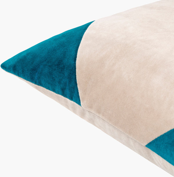 Surya Cotton Velvet Accent Pillow - 18" Plush Decorative Cushion For Modern Home Elegance & Comfort Teal Cotton,Cotton Cv079-1818