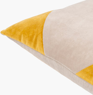 Surya Cotton Velvet Accent Pillow - 18" Plush Decorative Cushion For Modern Home Elegance & Comfort Mustard Cotton,Cotton Cv080-2222p