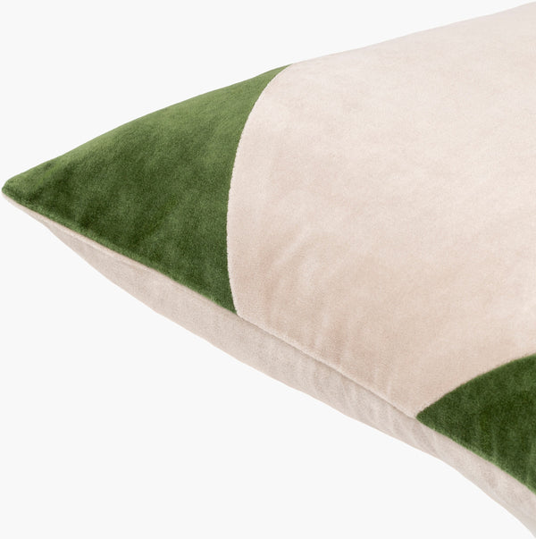 Surya Cotton Velvet Accent Pillow - 18" Plush Decorative Cushion For Modern Home Elegance & Comfort Grass Green Cotton,Cotton Cv081-2020d