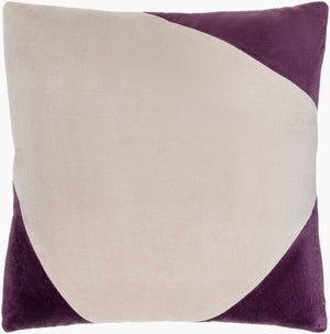 Surya Cotton Velvet Accent Pillow - 18" Plush Decorative Cushion For Modern Home Elegance & Comfort Plum Cotton,Cotton Cv082-2020p