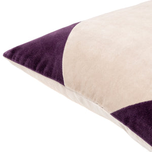 Surya Cotton Velvet Accent Pillow - 18" Plush Decorative Cushion For Modern Home Elegance & Comfort Plum Cotton,Cotton Cv082-1818d
