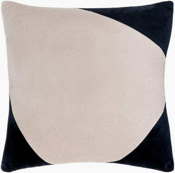 Surya Cotton Velvet Accent Pillow - 18" Plush Decorative Cushion For Modern Home Elegance & Comfort Black Cotton,Cotton Cv083-2222d