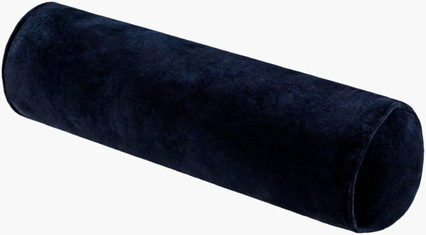Surya Cotton Velvet Bolster Pillow - 7"L X 21"W Minimalist Design For Comfort & Style In Any Space Midnight Blue Cotton,Cotton Cv097-721p