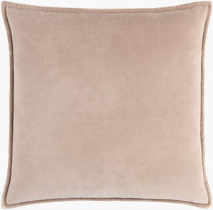 Surya Cotton Velvet Accent Pillow - 18" Plush Decorative Cushion For Modern Home Elegance & Comfort Beige Cotton,Cotton Cv102-2020