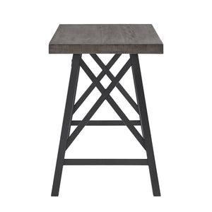 Homelegance By Top-Line Alastor Rustic X-Base Desk Grey MDF