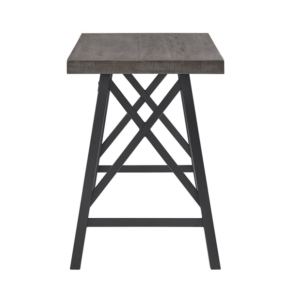 Homelegance By Top-Line Alastor Rustic X-Base Desk Grey MDF