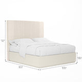 A.R.T. Furniture Blanc King Upholstered Panel Bed 289126-1017 White 289126-1017