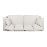 Christopher Knight Home® - Noble House - Manbow Contemporary Fabric Pillowback 3 Seater Sofa With Nailhead Trim