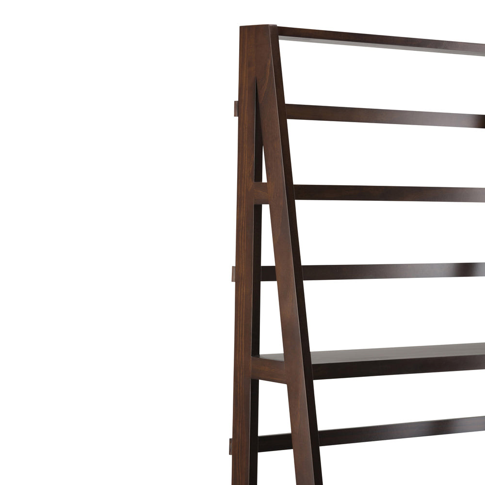 English Elm Acadian Wide Bookcase In Brunette Brown - Handcrafted Solid Wood Storage For Classic Style & Versatility B136P159416