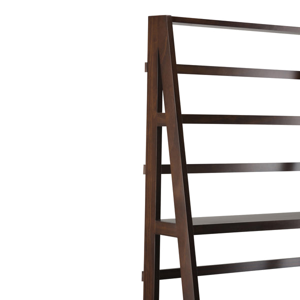 English Elm Acadian Wide Bookcase In Brunette Brown - Handcrafted Solid Wood Storage For Classic Style & Versatility B136P159416