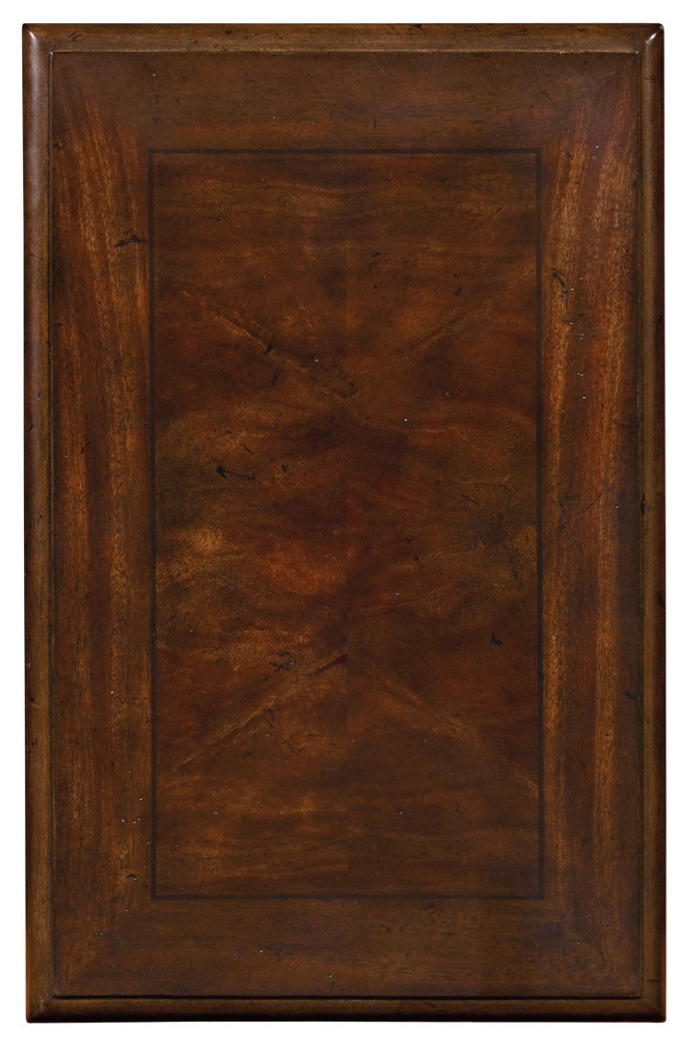 Hooker Furniture Leesburg Vintage Mahogany Chairside Chest With 3 Drawers, Distressed Finish & Antique Brass Hardware — Compact Storage For Bed Or Living Room 5381-80114