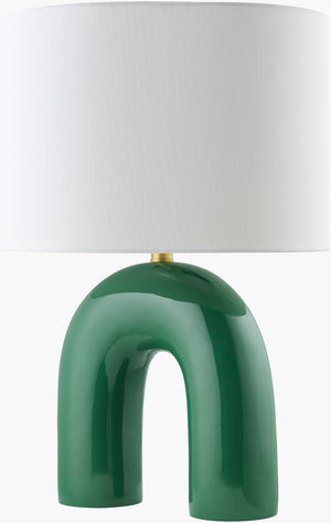 Livabliss Calvert Artisan Ceramic Table Lamp with Linen Shade for Traditional Living Spaces CVE-002