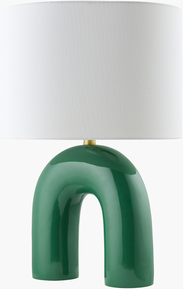 Livabliss Calvert Artisan Ceramic Table Lamp with Linen Shade for Traditional Living Spaces CVE-002