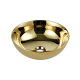 Vitreous China Round Vessel Sink - Polished Gold CVE152RDGD N/A