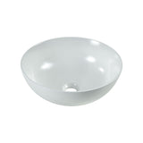 Vitreous China Round Vessel Sink - Matte White 18.7 inch CVE152RDMW N/A