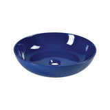 Vitreous China Round Vessel Sink - Polished Blue 18.7 inch CVE187RDBL N/A