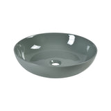 Vitreous China Round Vessel Sink - Polished Gray 18.7 inch CVE187RDGR N/A