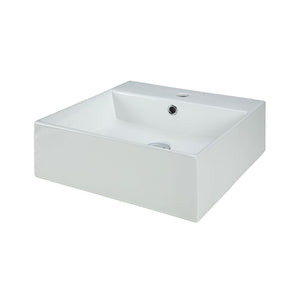 Vitreous China Square Vessel Sink - White CVE189SQ N/A