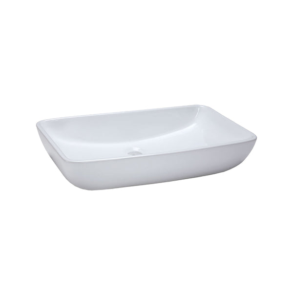 Vitreous China Rectangle Vessel Sink - White 23.5 inch CVE237RC N/A