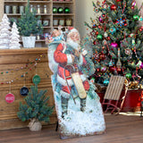 Christmas Eve Santa with Pack Metal Yard Decoration