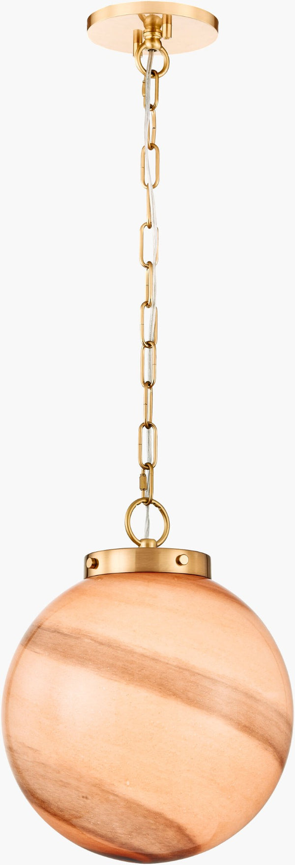 Livabliss Cavill Arts and Crafts Glass Metal Pendant Light Warm Glow for Dining Living Spaces CVLL-001