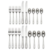 Opal Innocence 20-Piece Stainless Steel Flatware Set, Dishwasher Safe, Service for 4