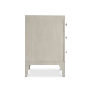 Bernhardt Bernhardt Cornelia Nightstand With 3 Soft-Close Drawers, Brushed Metal Inlays & Integrated Usb Charging Nebbia 36 W" x 19 D" x 29 H" 331230