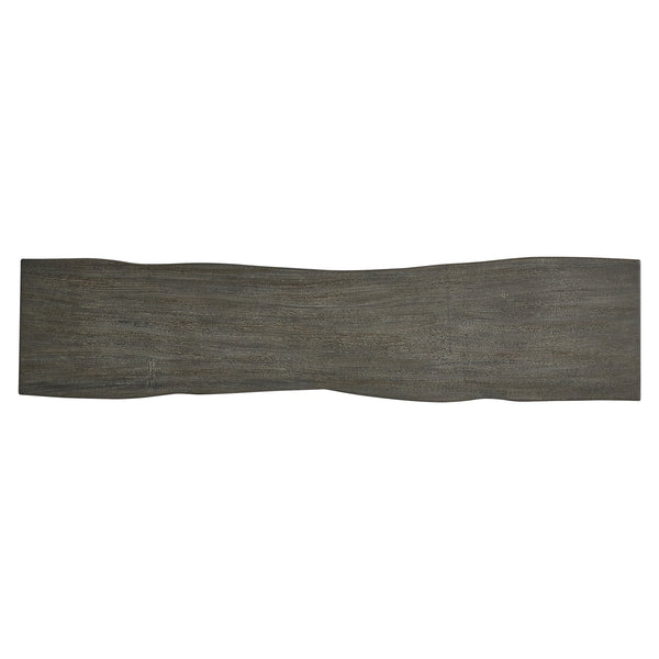 Bernhardt Bernhardt Luca Live-Edge Bench With Carbonized Suar Top, Smoked Truffle Finish — 76" Stylish Accent 313508