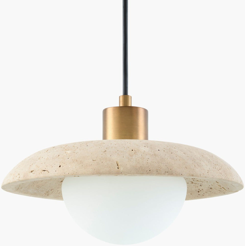 Livabliss Cavertine Industrial Metal Pendant Light Warm Ambient Glow for Kitchen or Dining CVTN-006