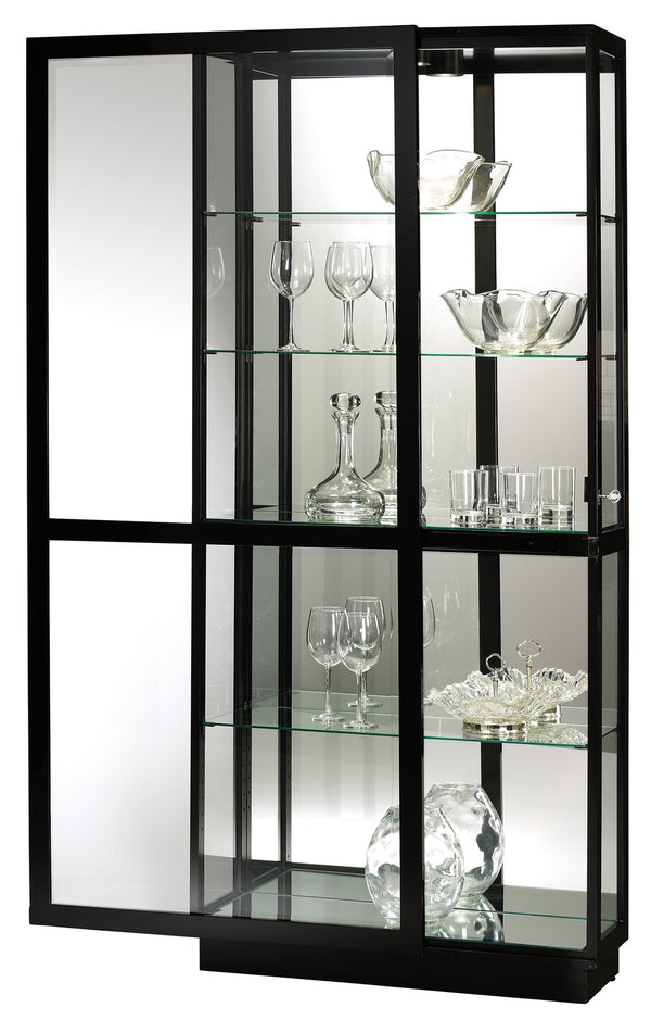 Hekman Furniture 680572 Jayden Iii Curio Cabinet - Elegant Glass Display, Adjustable Shelves & Led Lighting Showcase Gloss Black Jayden Iii Curio Cabinet 680572
