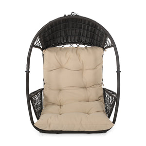 English Elm Christopher Knight Home® - Malia Wicker Hanging Chair - Stylish Indoor/Outdoor Seating With Plush Cushion For Relaxation & Comfort 67677.00BTN