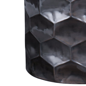 English Elm Whitney - Handcrafted Antique Bronze Metal Storage Side Table With Removable Top For Stylish Clutter Control B136P158977-GIGA