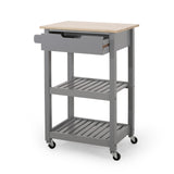 Christopher Knight Home® - Noble House - Dade Kitchen Cart with Wheels