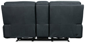 Hooker Furniture Riverton Dual Gliding Console Loveseat With Power Headrests, Lumbar, Hidden Storage & Cupholders SS708-PHLG2C-048