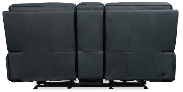 Hooker Furniture Riverton Dual Gliding Console Loveseat With Power Headrests, Lumbar, Hidden Storage & Cupholders SS708-PHLG2C-048