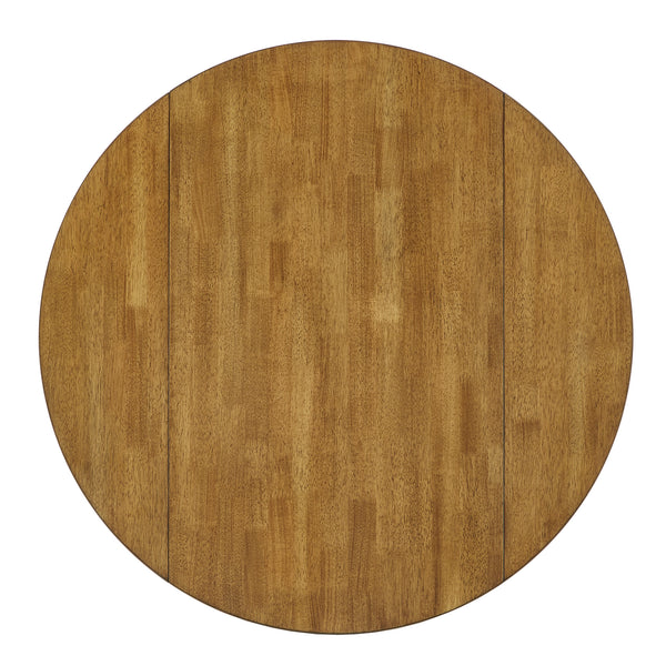 Homelegance By Top-Line Theordore Antique Finish Drop Leaf Round Counter Height Dining Set Black Rubberwood