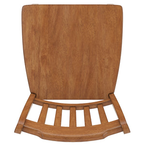 Homelegance By Top-Line Juliette Slat Back Bar Height Chairs (Set of 2) Oak Rubberwood